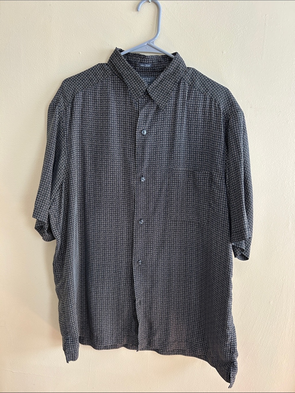 Men’s 100% silk button down